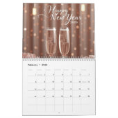 happy new year 2026 champagne glow kalender (Feb 2026)