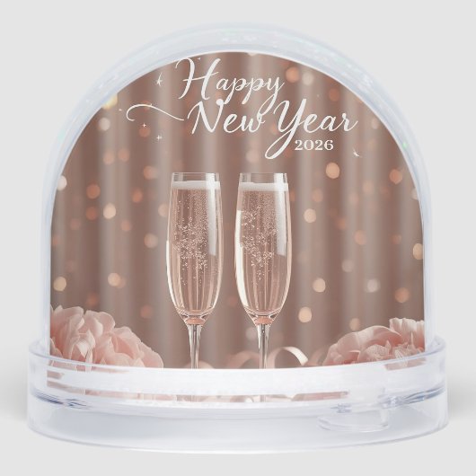 happy new year 2026 champagne lights schneekugeln (Rückseite)