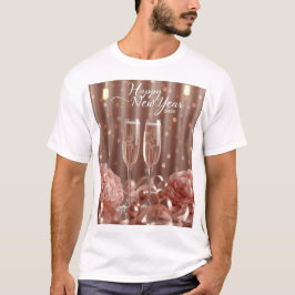 happy new year 2026 champagne lights tshirt