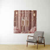 happy new year 2026 champagne sparkle banner wandteppich (Beispiel)