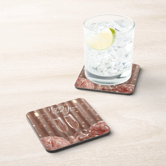 happy new year 2026 champagne sparkle coasters getränkeuntersetzer (Rechte Seite)