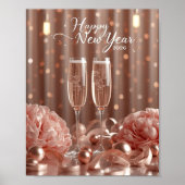 happy new year 2026 champagne sparkle poster (Vorne)