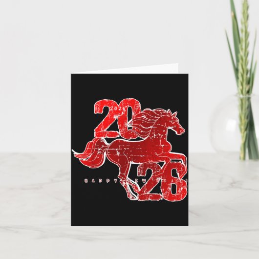 Happy New Year 2026 Chinese New Year 2026 Year Of Karte (Vorderseite)