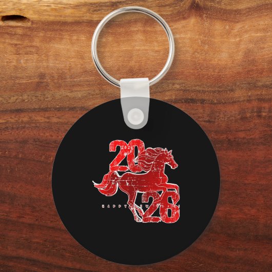 Happy New Year 2026 Chinese New Year 2026 Year Of  Schlüsselanhänger (Vorderseite)