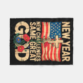 Happy New Year 2026 Christian Challenges Same Grea Fleecedecke (Vorderseite (Horizontal))