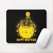 Happy New Year 2026 Ckleball Party Hat New Years E Mousepad (Mit Mouse)