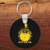 Happy New Year 2026 Ckleball Party Hat New Years E Schlüsselanhänger (Vorderseite)