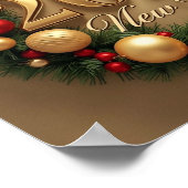 happy new year 2026 classic wreath poster (Ecke)