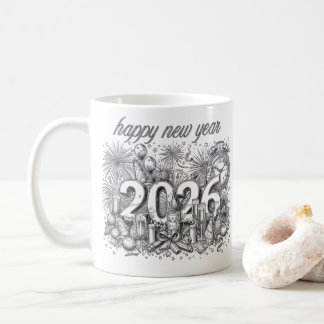 happy new year 2026 coffee mug kaffeetasse