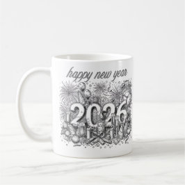 happy new year 2026 coffee mug kaffeetasse