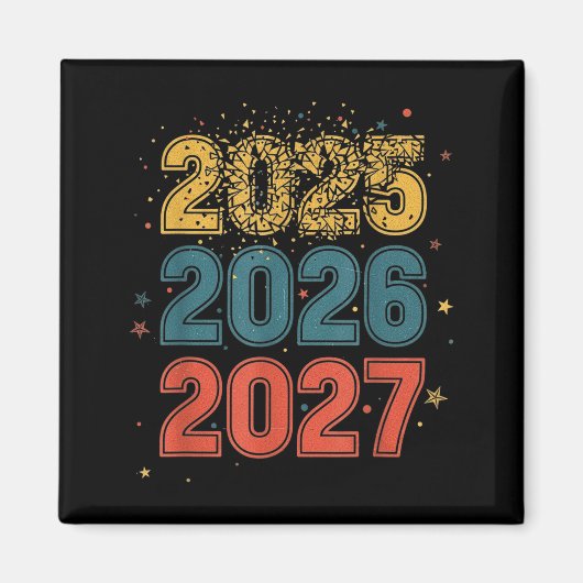 Happy New Year 2026 Coming Soon 2027 Funny 67 Meme Magnet (Vorne)