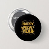 Happy New Year 2026 Confetti Fireworks New Years E Button (Vorne & Hinten)
