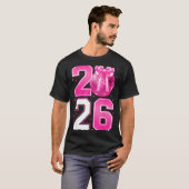 Happy New Year 2026 Coquette Bow & Disco Ball T-Shirt (Vorne ganz)