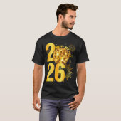 Happy New Year 2026 Coquette Bow Disco Ball New Ye T-Shirt (Vorne ganz)