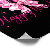 Happy New Year 2026 Coquette Bow New Years Eve Par Poster (Ecke)