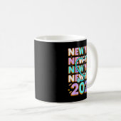 Happy New Year 2026 Coquette Bows New Years Nurse Kaffeetasse (VorderseiteRechts)
