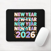 Happy New Year 2026 Coquette Bows New Years Nurse Mousepad (Mit Mouse)