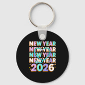 Happy New Year 2026 Coquette Bows New Years Nurse Schlüsselanhänger (Vorderseite)