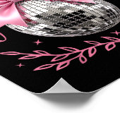 Happy New Year 2026 Coquette Nk Bow Disco Ball Wom Poster (Ecke)