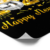 Happy New Year 2026 Countdown Party Balloons Firew Poster (Ecke)