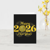 Happy New Year 2026 Countdown Party Trip Matching  Karte (Gelbe Blume)