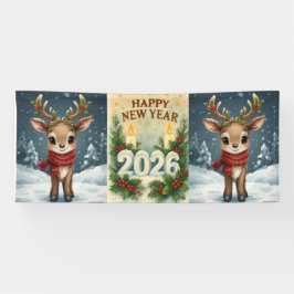happy new year 2026 cozy party  banner