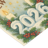 happy new year 2026 cozy table runner kurzer tischläufer (Ecke)
