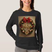 happy new year 2026 cozy wreath long sleeve T-Shirt (Vorderseite)