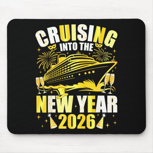 Happy New Year 2026 Cruising Into The New Year 202 Mousepad (Vorne)