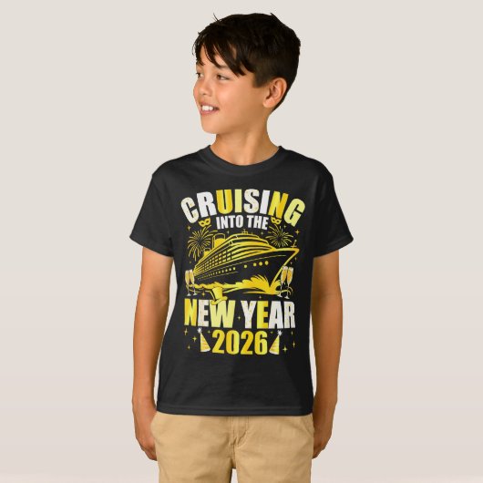 Happy New Year 2026 Cruising Into The New Year 202 T-Shirt (Vorne ganz)