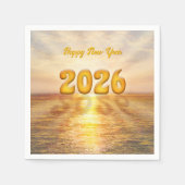 Happy New Year 2026 (customizable text) Serviette (Vorderseite)