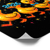 Happy New Year 2026 Cute Duck Party Gift  Poster (Ecke)