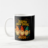 Happy New Year 2026 Cute Gnome Party Gift Kaffeetasse (Links)