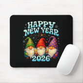 Happy New Year 2026 Cute Gnome Party Gift  Mousepad (Mit Mouse)