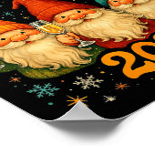 Happy New Year 2026 Cute Gnome Party Gift  Poster (Ecke)