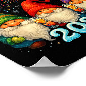 Happy New Year 2026 Cute Gnome Party Gift  Poster (Ecke)