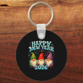 Happy New Year 2026 Cute Gnome Party Gift  Schlüsselanhänger (Vorderseite)
