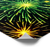 Happy New Year 2026 Decorative artwork - fireworks Poster (Ecke)