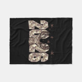 Happy New Year 2026 Deer Buck Hunting Camo Camoufl Fleecedecke (Vorderseite (Horizontal))