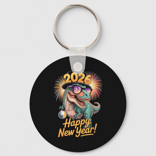 Happy New Year 2026 Dinosaur Funny T-rex Tee For K Schlüsselanhänger (Vorderseite)
