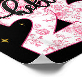 Happy New Year 2026 Disco Ball Bow New Year's Eve  Poster (Ecke)