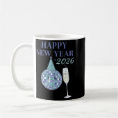 Happy New Year 2026 Disco Ball Celebration  Kaffeetasse (Links)