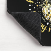 Happy New Year 2026 Disco Ball Gold Bow Coquette C Mousepad (Ecke)