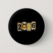 Happy New Year 2026 Disco Ball Gold Coquette Bow F Button (Vorderseite)
