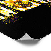 Happy New Year 2026 Disco Ball Gold Coquette Bow F Poster (Ecke)