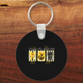 Happy New Year 2026 Disco Ball Gold Coquette Bow F Schlüsselanhänger (Vorderseite)