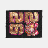 Happy New Year 2026 Disco Ball Nk Coquette Bow Fam Fleecedecke (Vorderseite (Horizontal))