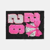 Happy New Year 2026 Disco Ball Nk Coquette Bow Fam Fleecedecke (Vorderseite (Horizontal))