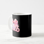 Happy New Year 2026 Disco Ball Nk Coquette Bow Fam Kaffeetasse (Vorderseite Links)