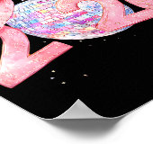 Happy New Year 2026 Disco Ball Nk Coquette Bow Fam Poster (Ecke)
